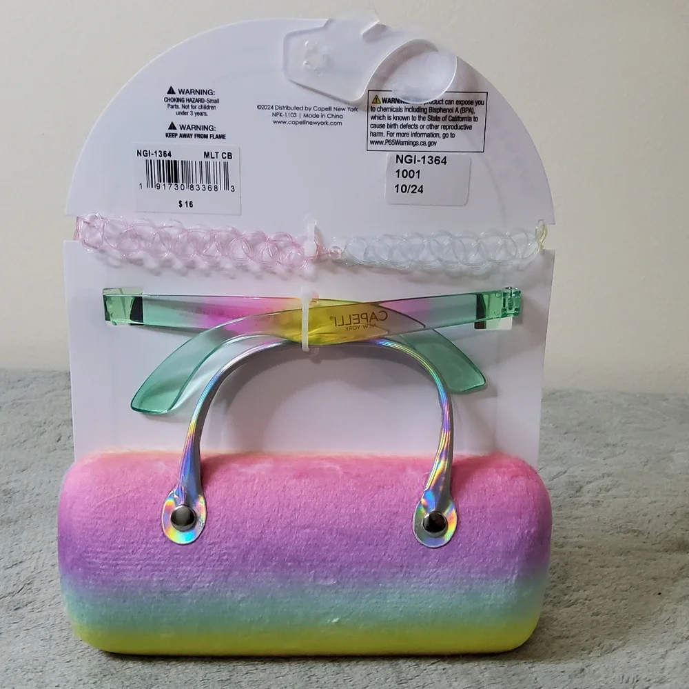 * Capelli New York Little Girls Unicorn Girl Sunglasses Choker And Hard Case Set